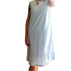 💫Liz Claiborne LIZWEAR JEANS  Maxi Light Blue Dress no Sleeves. Vth/RARE FIND